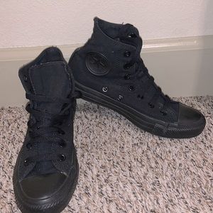 All Black High Top Converse